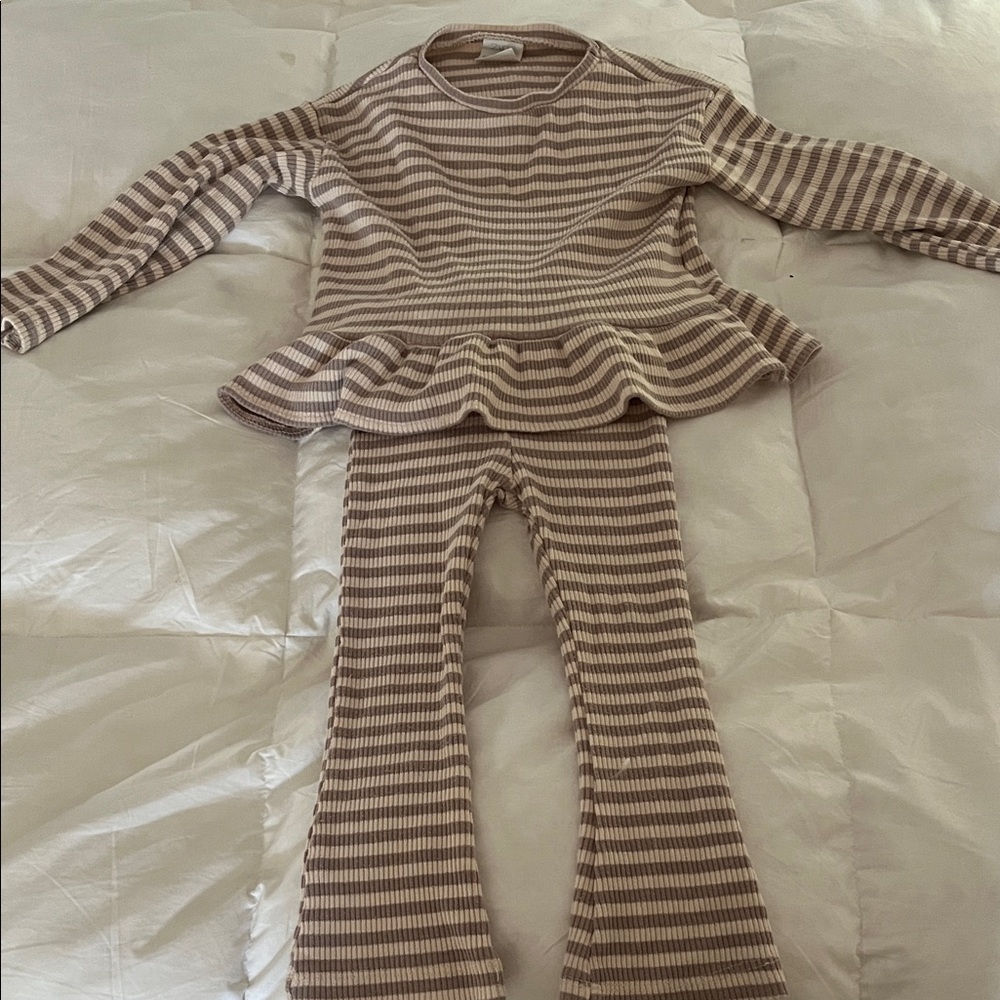 Striped purple and pink Zara set